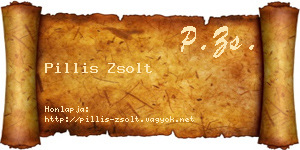 Pillis Zsolt névjegykártya